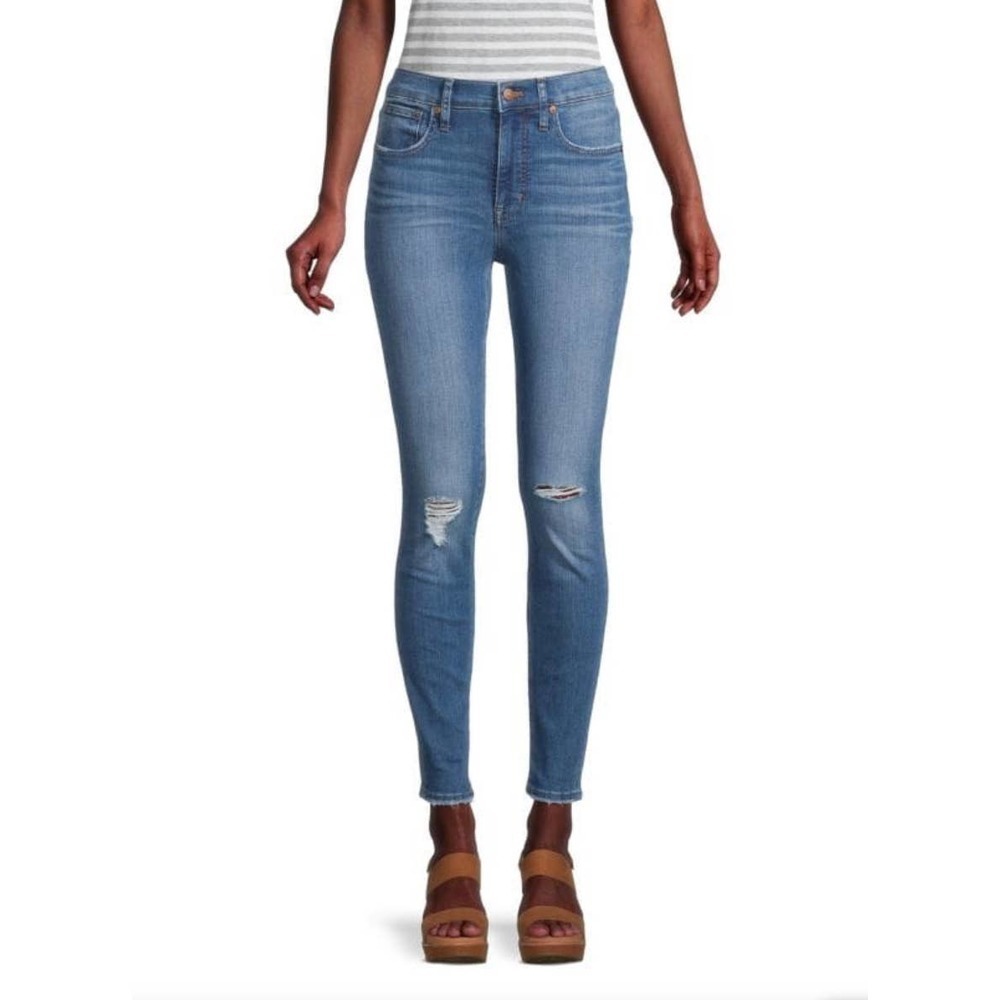 Madewell 9” High Rise Skinny Distressed Jeans Size 23 (00) Casual Minimalist